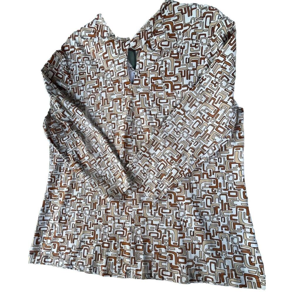 J Mclaughlin Twisted Neck Women’s Retro Catalina Cloth Keyhole Neck Size XL